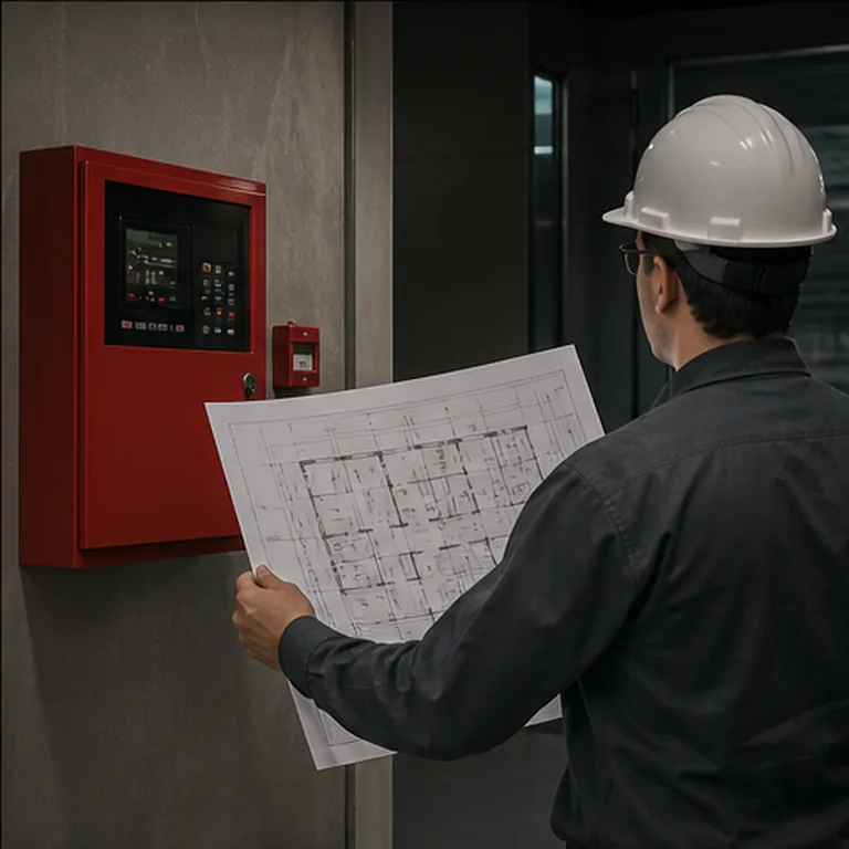 Ilustração de assessoria em projeto de bombeiros