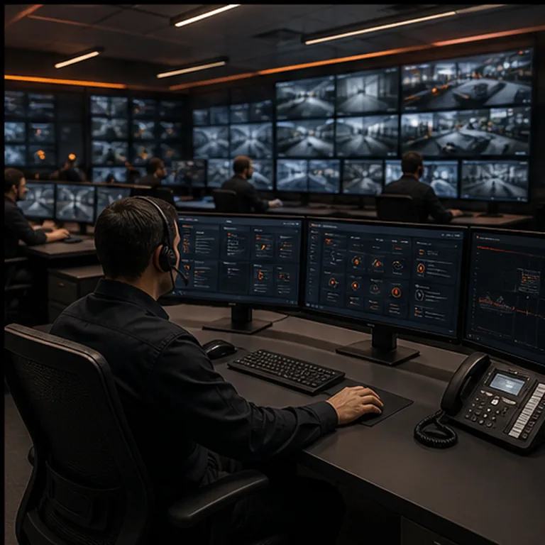 Ilustração de monitoramento de alarmes 24 horas